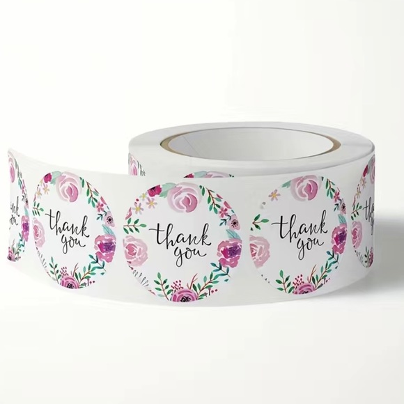 500 Roll of Thank You Stickers - Picture 4 of 6